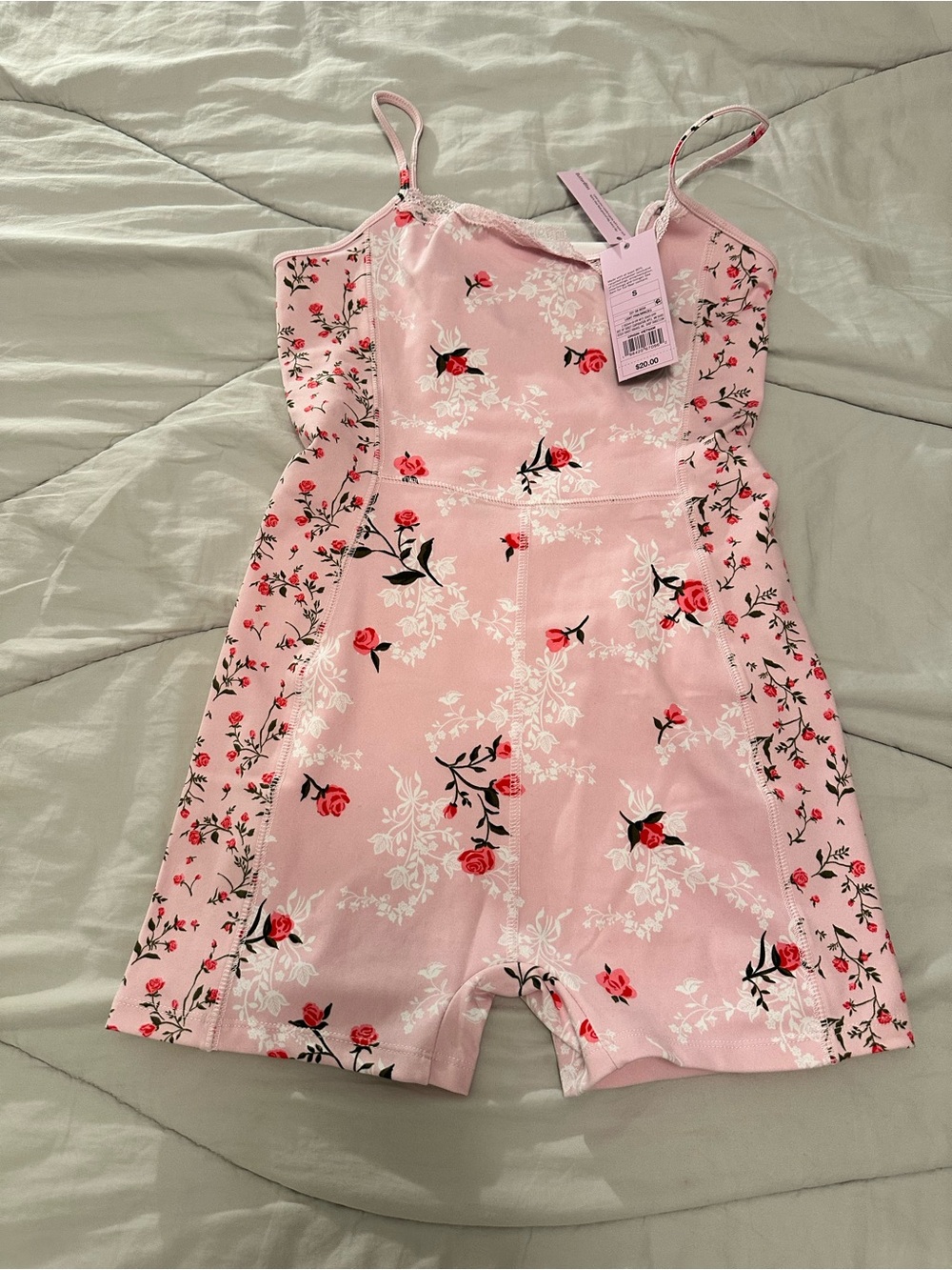 Pink Floral ' Romper Shorts
